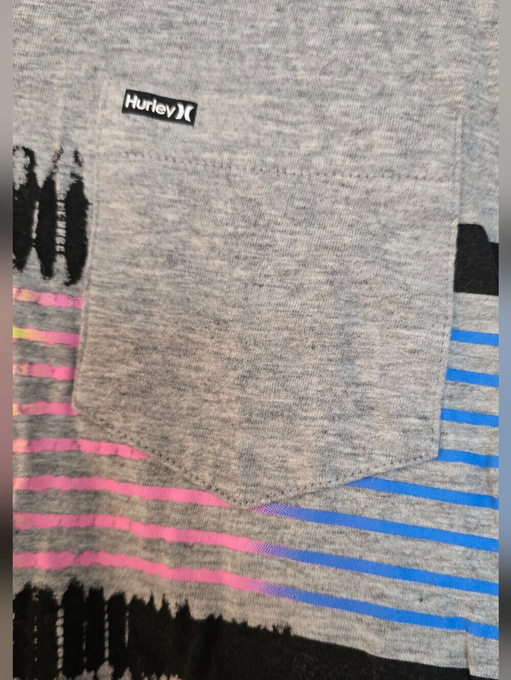 Hurley - Kids Youth Boys Casual Pocket Short-Sleeve T-Shirt - Picture 3 of 5